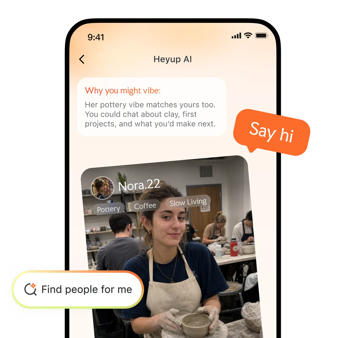 Heyup AI matching preview